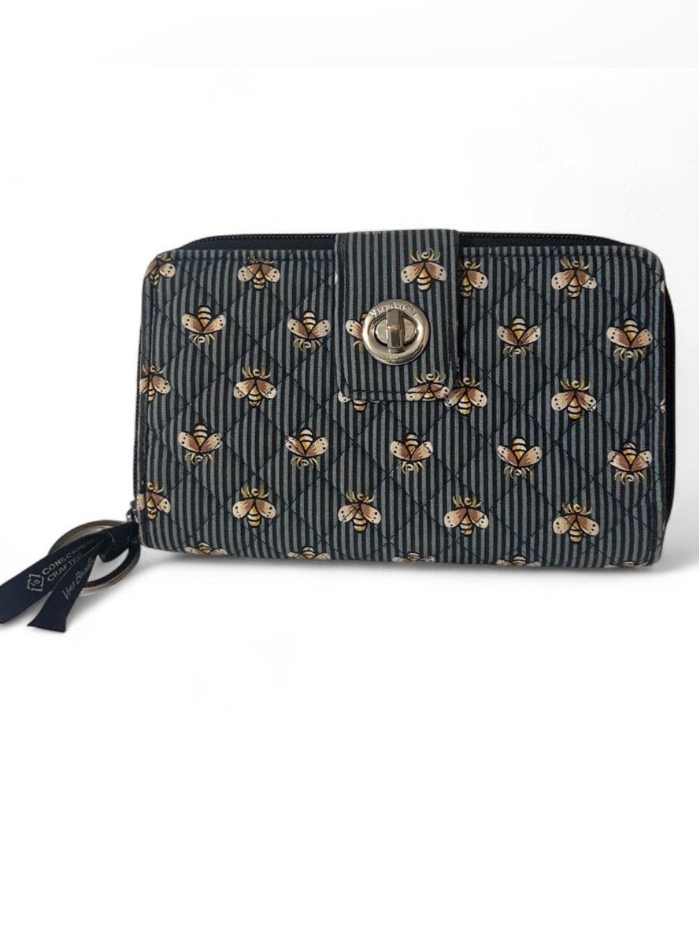 Vera Bradley Quilted Bee Print Wristlet Wallet